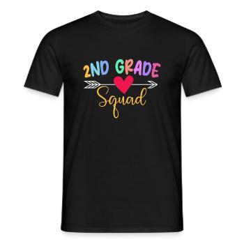 2nd Grade Squad - Teacher Student School - Men's T-Shirt - black - Front - AI Model Male 178 light (178cm)