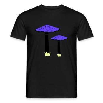 Mushrooms 2 - Men's T-Shirt - black - Front - AI Model Male 178 light (178cm)