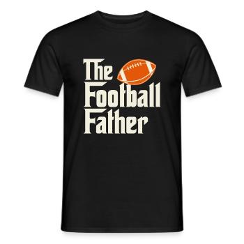 The Football Father - Father's Day Sports Fun - Men's T-Shirt - black - Front - AI Model Male 178 light (178cm)