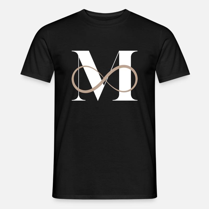Unendlicher Buchstabe m - Männer T-Shirt - Schwarz