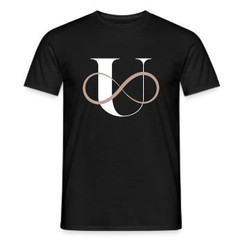 Infinite Letter u - Men's T-Shirt - black - Front - AI Model Male 178 light (178cm)