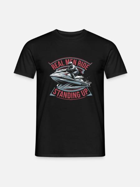Für echte Wassersportler - Männer T-Shirt - Schwarz