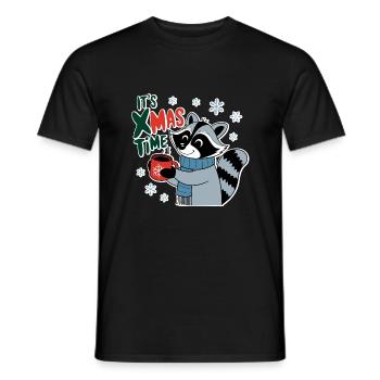 l'instant de noel - hiver mignon - T-shirt homme - noir - Devant - AI Model Male 178 light (178cm)