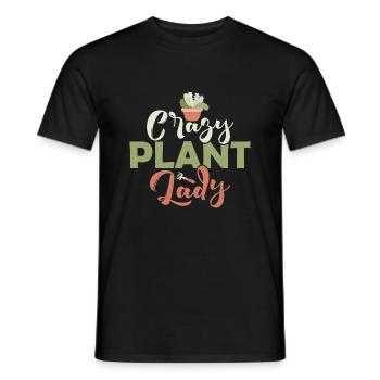 Crazy Plant Dame Jardinage Botanique - T-shirt homme - noir - Devant - AI Model Male 178 light (178cm)