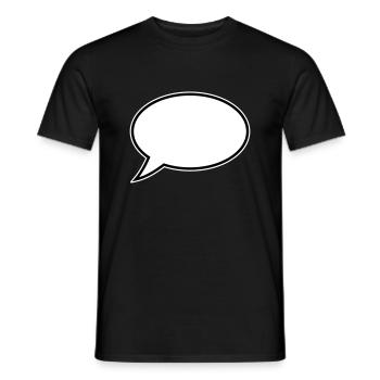 Sprechblase Design - Männer T-Shirt - Schwarz - Vorne - AI Model Male 178 light (178cm)