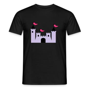 castle - Men's T-Shirt - black - Front - AI Model Male 178 light (178cm)