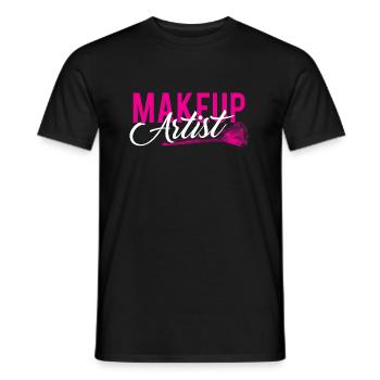 Make Up Artist MUA Kosmetikerin Schminke Makeup - Männer T-Shirt - Schwarz - Vorne - AI Model Male 178 light (178cm)