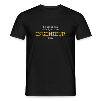 Voilà à quoi ressemble un ingénieur vraiment cool. - T-shirt homme - noir - Devant - AI Model Male 178 light (178cm)