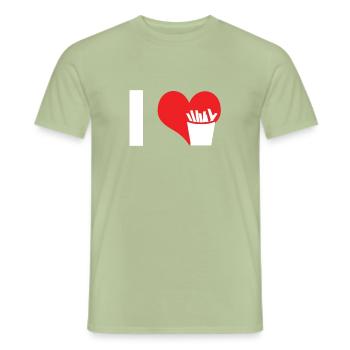 pommes - Männer T-Shirt - Sage - Vorne - AI Model Male 178 light (178cm)