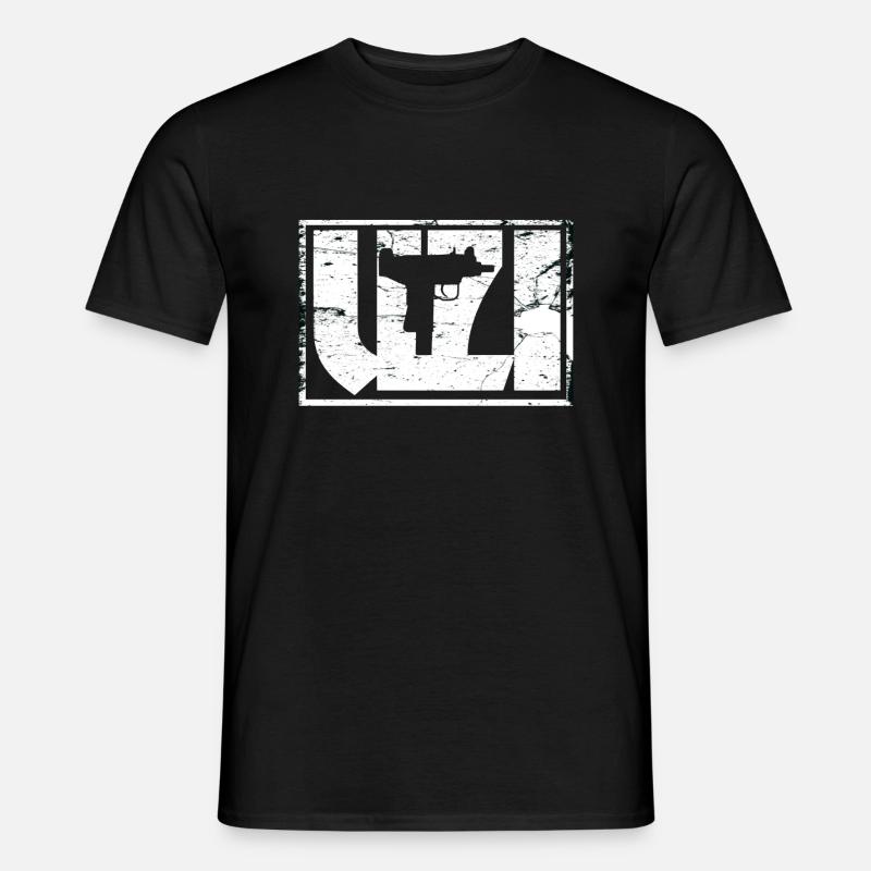 UZI-Waffe - Männer T-Shirt - Schwarz