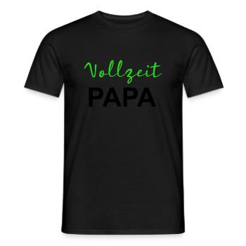 vollzeit papa - Männer T-Shirt - Schwarz - Vorne - AI Model Male 178 light (178cm)