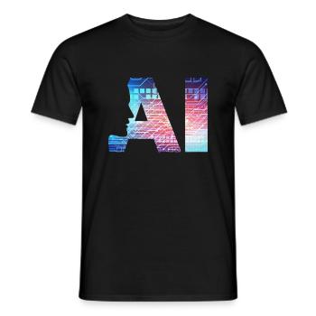 intelligence artificielle - T-shirt homme - noir - Devant - AI Model Male 178 light (178cm)