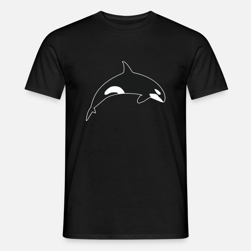 Schwertwal Orca Killerwal - Männer T-Shirt - Schwarz