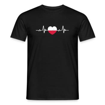 Pologne Polska Drapeau polonais Rétro - T-shirt homme - noir - Devant - AI Model Male 178 light (178cm)