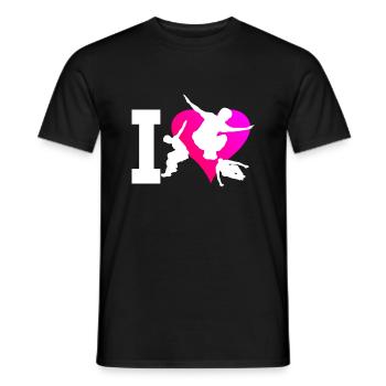 Free Running Damen Parkour Free Runner Parcours - Männer T-Shirt - Schwarz - Vorne - AI Model Male 178 light (178cm)