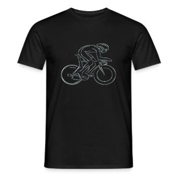 Bicycling bike adrenaline bike cycling - Men's T-Shirt - black - Front - AI Model Male 178 light (178cm)