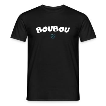 cadeau fete des peres pour boubou - T-shirt homme - noir - Devant - AI Model Male 178 light (178cm)
