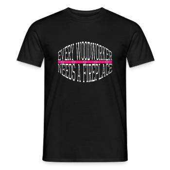 forest work felling carpenter girl tshirts present - Men's T-Shirt - black - Front - AI Model Male 178 light (178cm)