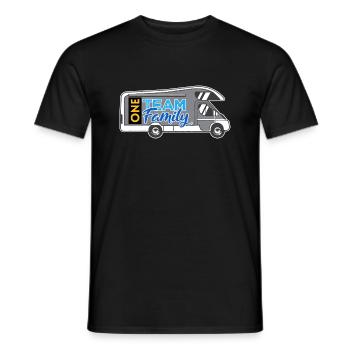 team familie campen hundesport elternzeit camping - Männer T-Shirt - Schwarz - Vorne - AI Model Male 178 light (178cm)