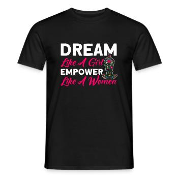 Puissante en tant que femme féministe - T-shirt homme - noir - Devant - AI Model Male 178 light (178cm)