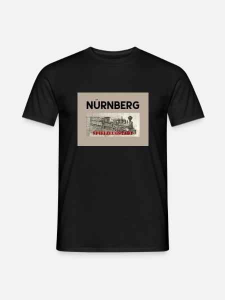 Nürnberg Spielzeugstadt - Eisenbahn - Männer T-Shirt - Schwarz