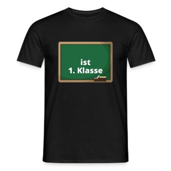 Schulanfänger Shirt mit Namen Erste Klasse Schule - Männer T-Shirt - Schwarz - Vorne - AI Model Male 178 light (178cm)