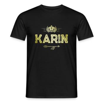 Karin - Men's T-Shirt - black - Front - AI Model Male 178 light (178cm)