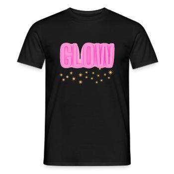 GLOW Sternenstaub - Männer T-Shirt - Schwarz - Vorne - AI Model Male 178 light (178cm)