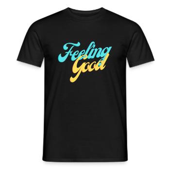 T-shirt personnalisé Feeling Good - T-shirt homme - noir - Devant - AI Model Male 178 light (178cm)
