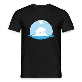 Polar Bear - T-shirt homme - noir - Devant - AI Model Male 178 light (178cm)