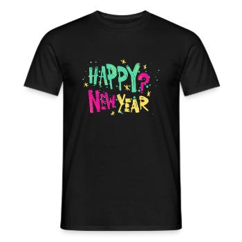 Happy New Year - Männer T-Shirt - Schwarz - Vorne - AI Model Male 178 light (178cm)