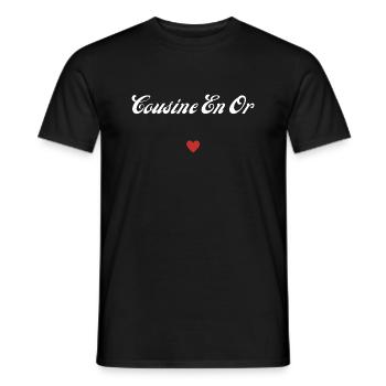 cousine en or - T-shirt homme - noir - Devant - AI Model Male 178 light (178cm)
