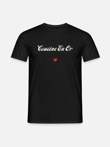 cousine en or - T-shirt homme - noir