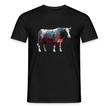 Der surrealistische Stier - Männer T-Shirt - Schwarz - Vorne - AI Model Male 178 light (178cm)