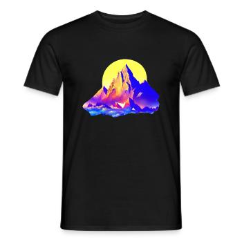 Mountain hiking Hike Mountain hikers Mountains Hiking - Men's T-Shirt - black - Front - AI Model Male 178 light (178cm)
