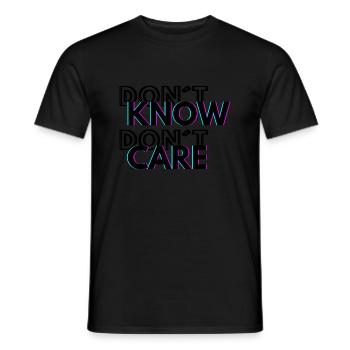 Don ́t know Don ́t care - Men's T-Shirt - black - Front - AI Model Male 178 light (178cm)
