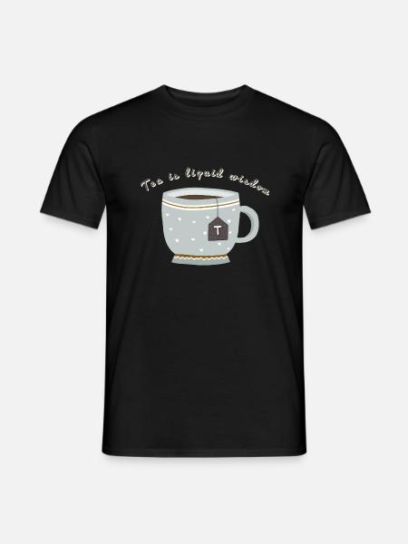 Tea is liquid wisdom - Men's T-Shirt - black
