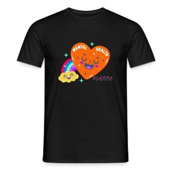 Mental health matter - T-shirt homme - noir - Devant - AI Model Male 178 light (178cm)