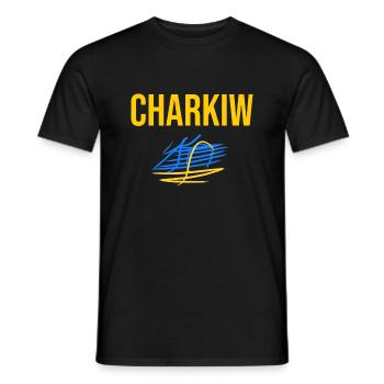 Kharkiv Ukraine Ukraina Kharkiv - Men's T-Shirt - black - Front - AI Model Male 178 light (178cm)