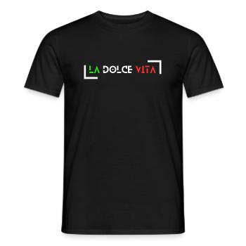 La dolce vita bella italia - Men's T-Shirt - black - Front - AI Model Male 178 light (178cm)