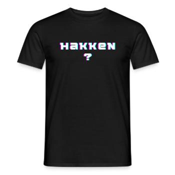 Hakken - Men's T-Shirt - black - Front - AI Model Male 178 light (178cm)