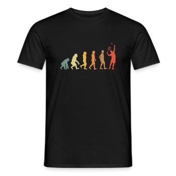Tennis Evolution Vintage retro - Männer T-Shirt - Schwarz - Vorne - AI Model Male 178 light (178cm)