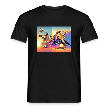 Chillen - Männer T-Shirt - Schwarz - Vorne - AI Model Male 178 light (178cm)