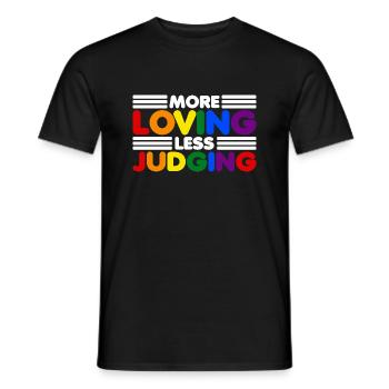 Womens More Loving Less Judging Diversity - Männer T-Shirt - Schwarz - Vorne - AI Model Male 178 light (178cm)