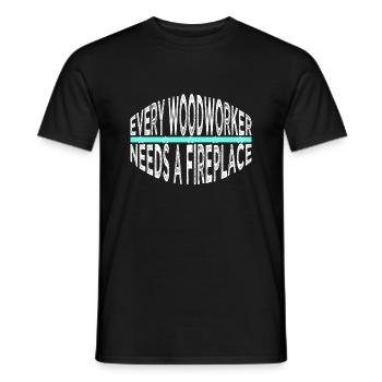 arboriculture carpenter saw present idea - Men's T-Shirt - black - Front - AI Model Male 178 light (178cm)
