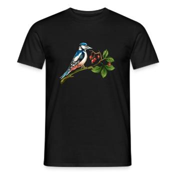 Bunter Vogel - Männer T-Shirt - Schwarz - Vorne - AI Model Male 178 light (178cm)