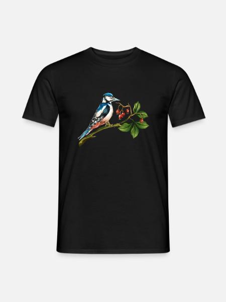 Bunter Vogel - Männer T-Shirt - Schwarz