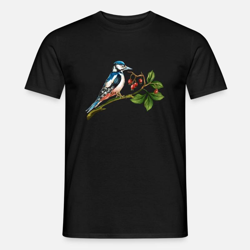 Bunter Vogel - Männer T-Shirt - Schwarz