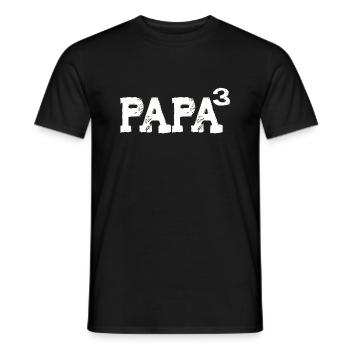 PAPA Geschenk Shirt von 3 Papa von 3 Kinder - Männer T-Shirt - Schwarz - Vorne - AI Model Male 178 light (178cm)