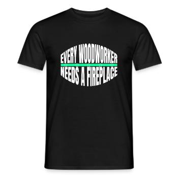 blague geek cadeau cadeau d’anniversaire les charpentiers - T-shirt homme - noir - Devant - AI Model Male 178 light (178cm)